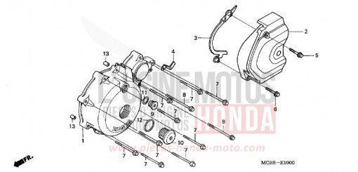 PANNEAU CARTER-MOTEUR G. XL650V5 de 2005